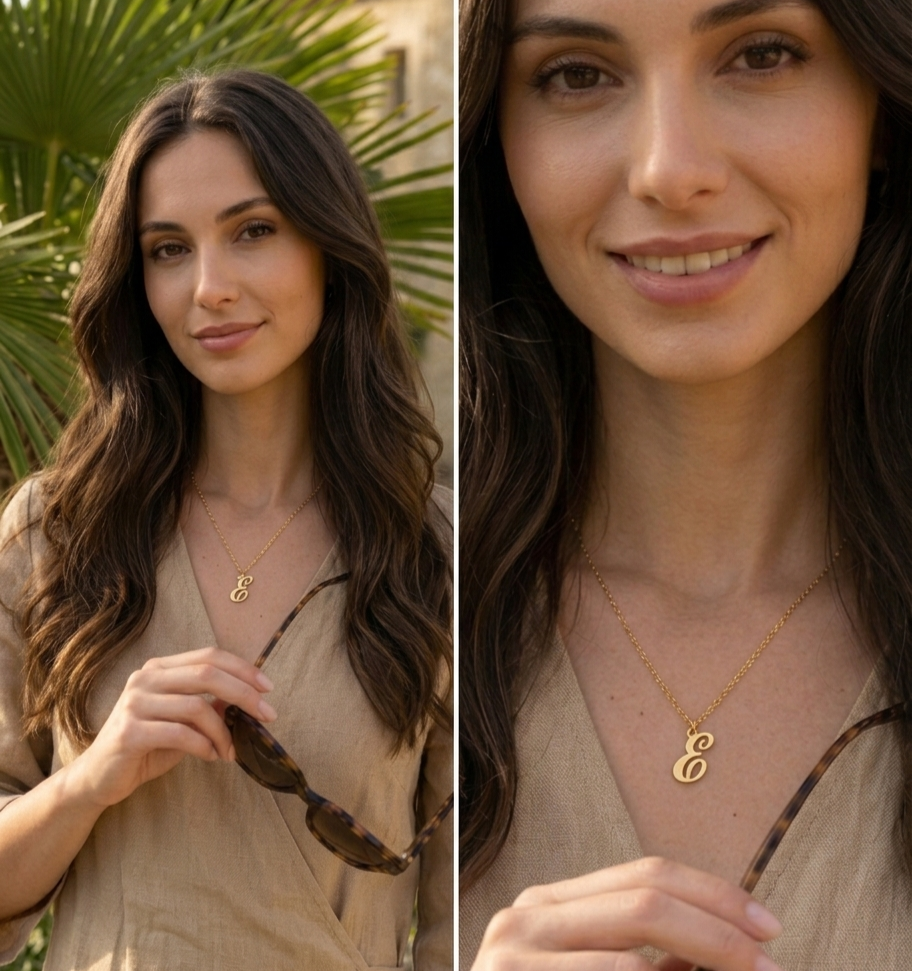 Collier lettre E