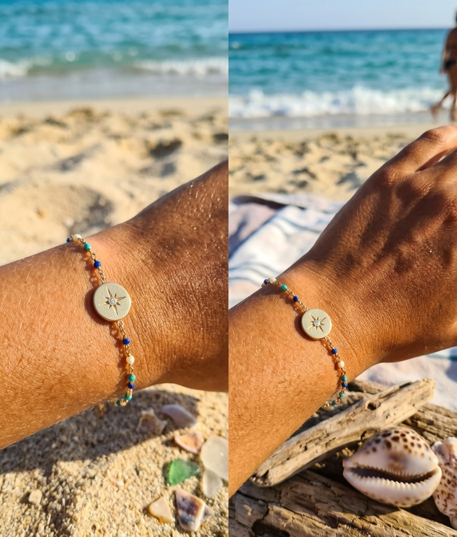 Bracelet Iris bleu
