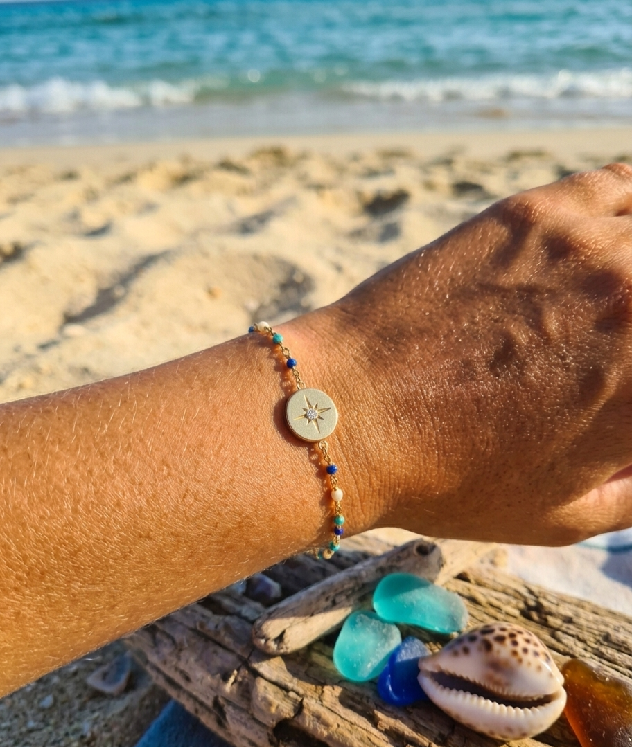 Bracelet Iris bleu